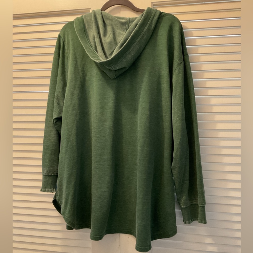 Green Hooded Sweatshirt - Picture 3 of 4